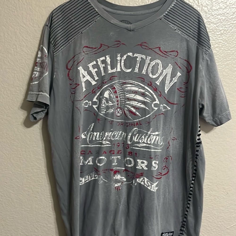 Vintage affliction, short, sleeved shirt